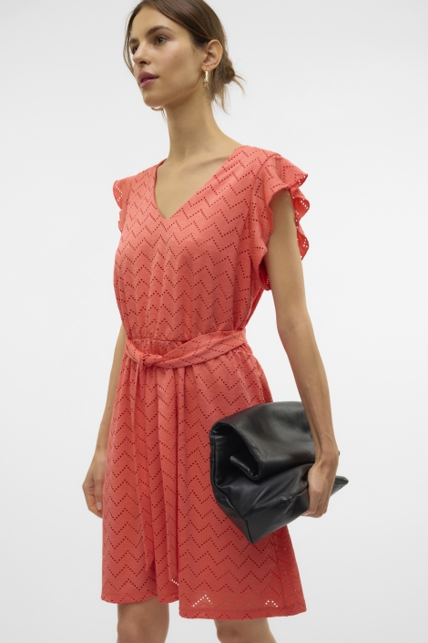 Vero Moda vmthas sl short v-neck dress jrs ga